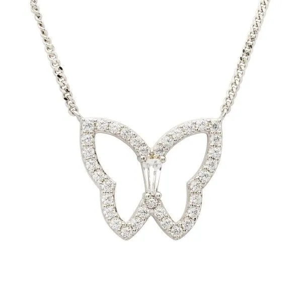 Butterfly outline 2025 necklace