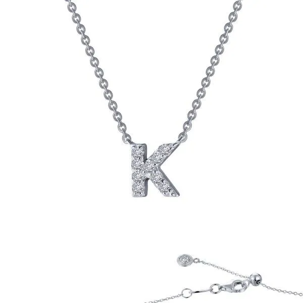 Lassaire Simulated Diamond Initial Necklace Dickinson Jewelers Dunkirk, MD