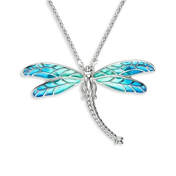 Sterling Silver and Enamel Dragonfly Necklace Dickinson Jewelers Dunkirk, MD