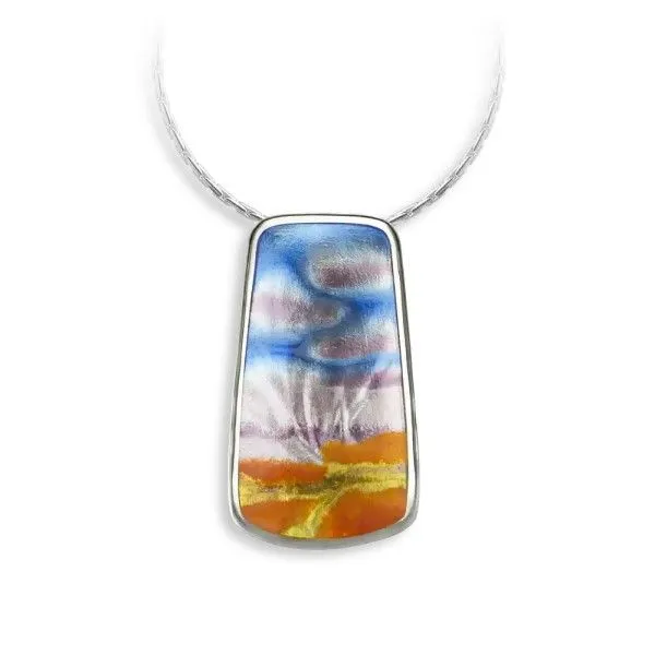 Sterling Silver and Enamel Sunset Aurora Pendant Dickinson Jewelers Dunkirk, MD