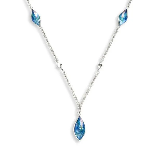 Sterling Silver and Enamel Double Sided Twist Necklace Dickinson Jewelers Dunkirk, MD