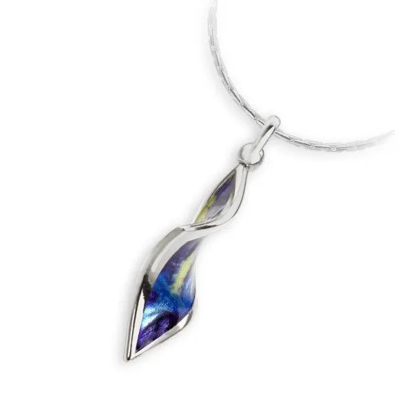 Sterling Silver and Enamel Double Sided Twist Pendant Image 2 Dickinson Jewelers Dunkirk, MD