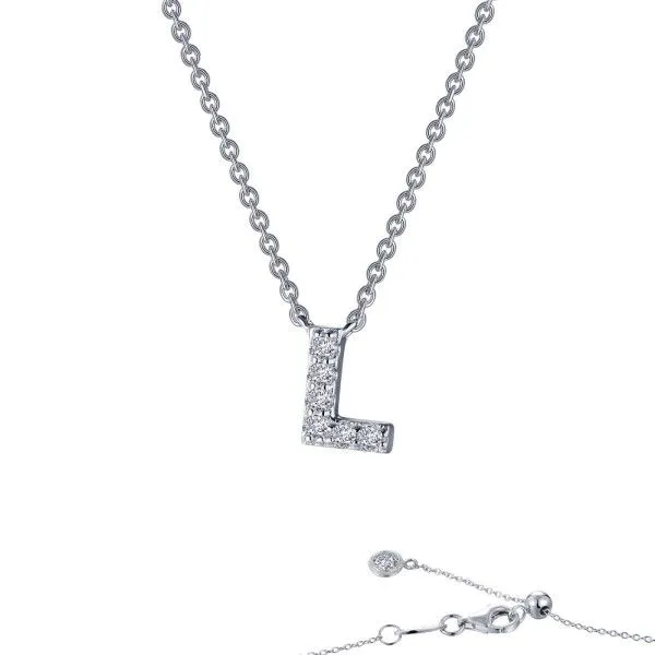 Lassaire Simulated Diamond Initial Necklace Dickinson Jewelers Dunkirk, MD