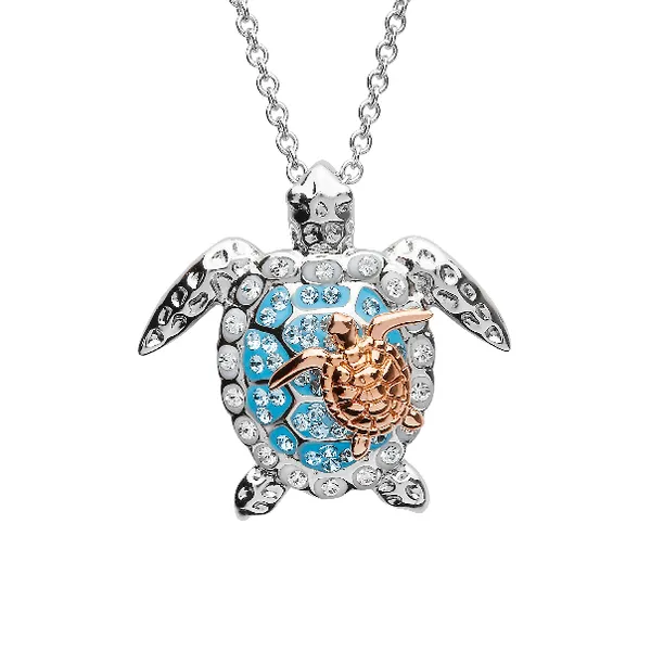 Sterling Silver Mother & Baby Turtle Pendant Dickinson Jewelers Dunkirk, MD