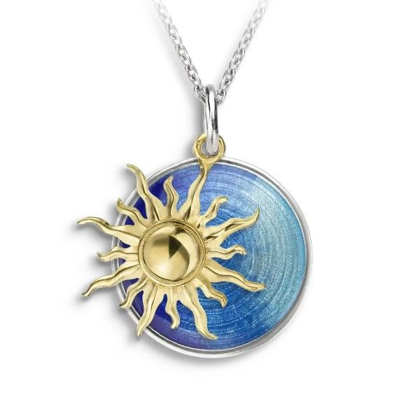 Sterling Silver and Enamel Sun Pendant Dickinson Jewelers Dunkirk, MD