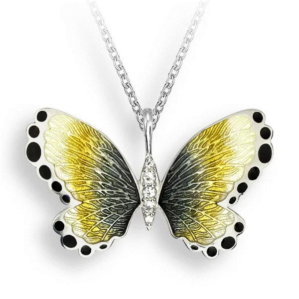 Sterling Silver and Enamel Butterfly Necklace Dickinson Jewelers Dunkirk, MD