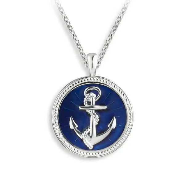 Sterling Silver and Enamel Anchor Pendant Dickinson Jewelers Dunkirk, MD