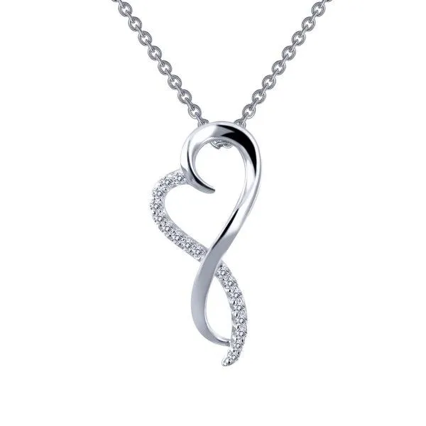 Lassaire Simulated Diamond Heart Necklace Dickinson Jewelers Dunkirk, MD
