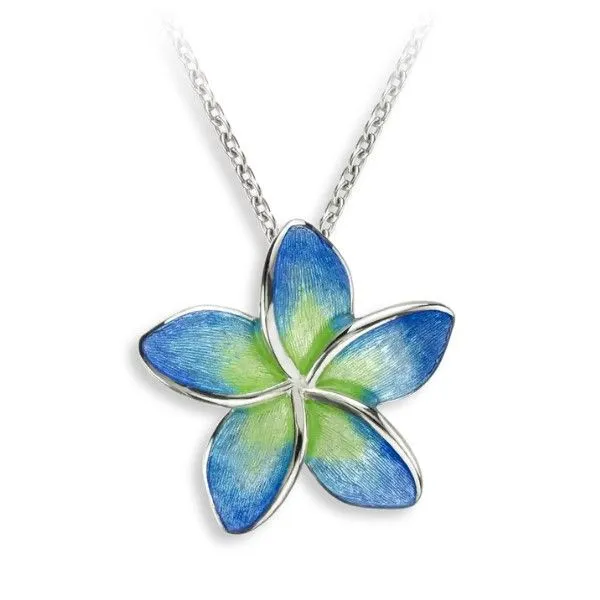 Sterling Silver Enamel Plumeria Pendant Dickinson Jewelers Dunkirk, MD