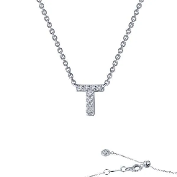 Lassaire Simulated Diamond Initial Necklace Dickinson Jewelers Dunkirk, MD