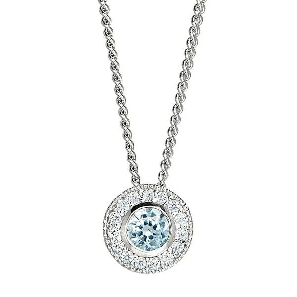 Sterling Silver March Birthstone Necklace Dickinson Jewelers Dunkirk, MD