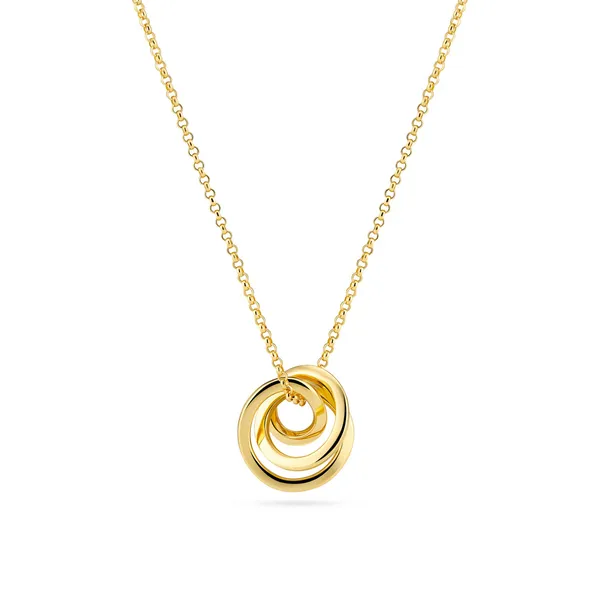 18k Gold Plated Interlocked Circles Pendant Dickinson Jewelers Dunkirk, MD