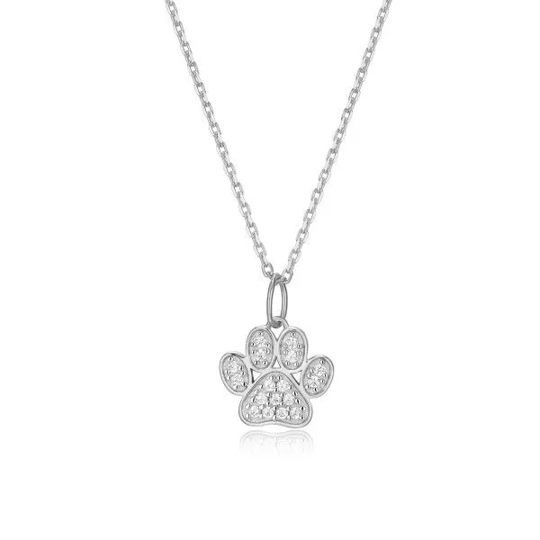 Sterling Silver Paw Print Pendant Dickinson Jewelers Dunkirk, MD