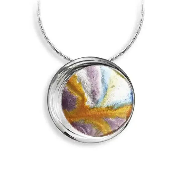 Sterling Silver Aurora Circle Sunset Pendant Dickinson Jewelers Dunkirk, MD