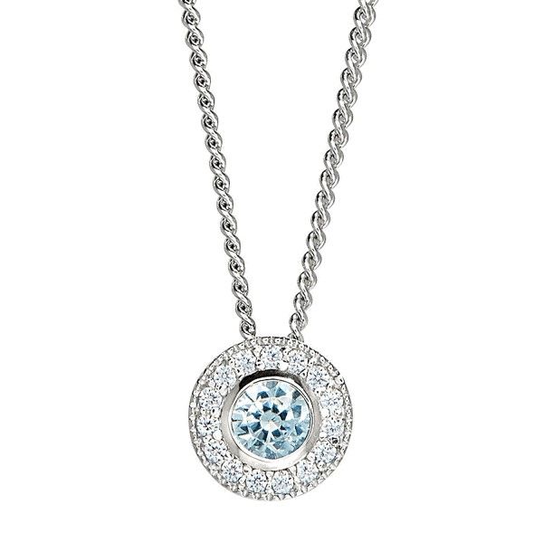 Sterling Silver March Birthstone Pendant Dickinson Jewelers Dunkirk, MD