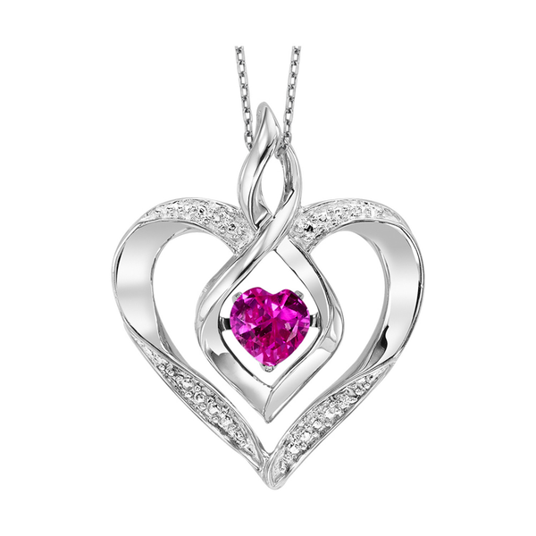 Created Pink Tourmaline Heartbeat Pendant Dickinson Jewelers Dunkirk, MD