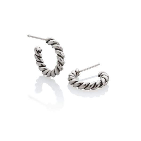Sterling Silver Rope Hoop Earrings Dickinson Jewelers Dunkirk, MD