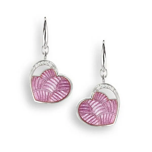 Sterling Silver And Enamel Heart Earrings Dickinson Jewelers Dunkirk, MD