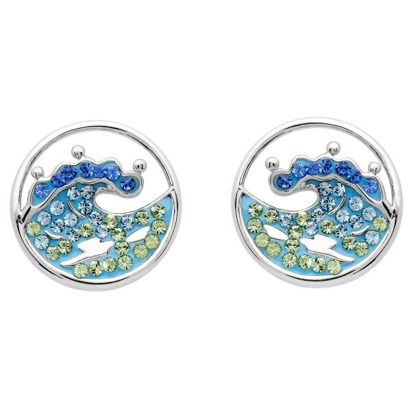 Swarovski® Crystal Blue Wave Earrings Dickinson Jewelers Dunkirk, MD