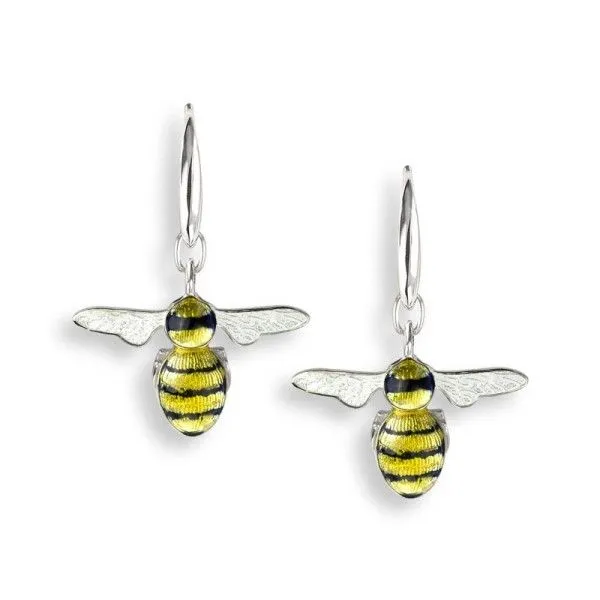 bumble bee earrings silver