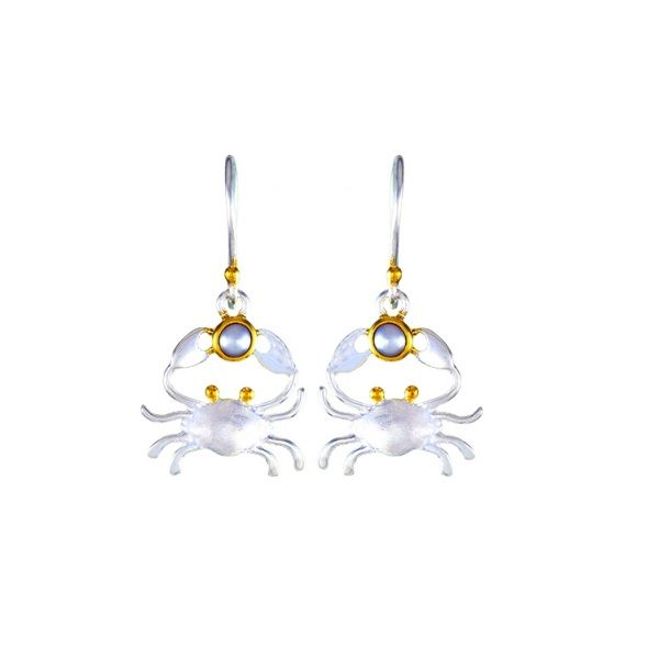 Sterling Silver And Pearl Crab Earrings Dickinson Jewelers Dunkirk, MD