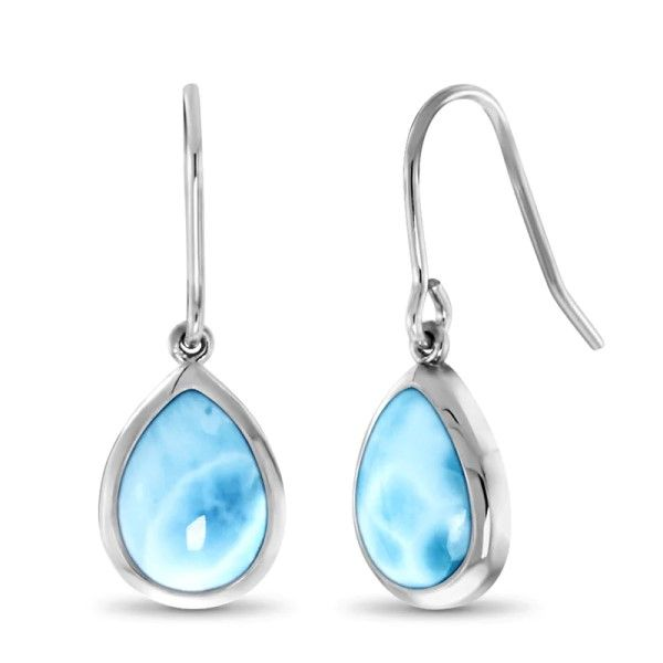 Pear Dangle Larimar Earrings Dickinson Jewelers Dunkirk, MD