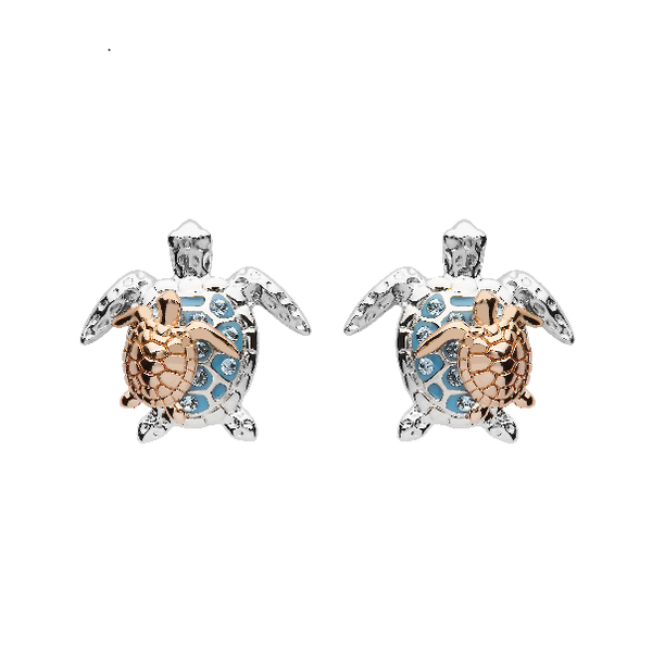 Mother & Baby Turtle Stud Earrings With Swarovski® Crystals Dickinson Jewelers Dunkirk, MD
