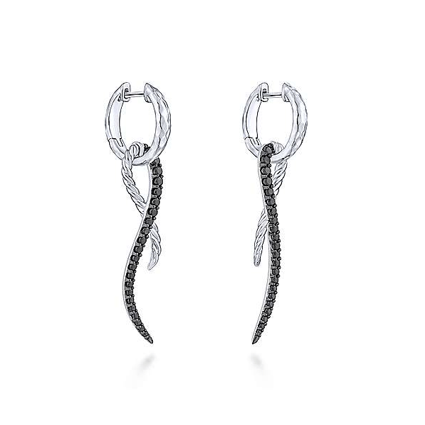 Sterling Silver Black Spinel Earrings Image 2 Dickinson Jewelers Dunkirk, MD