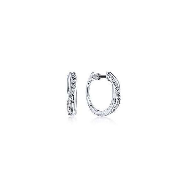 Sterling Silver White Sapphire Huggie Earrings Dickinson Jewelers Dunkirk, MD