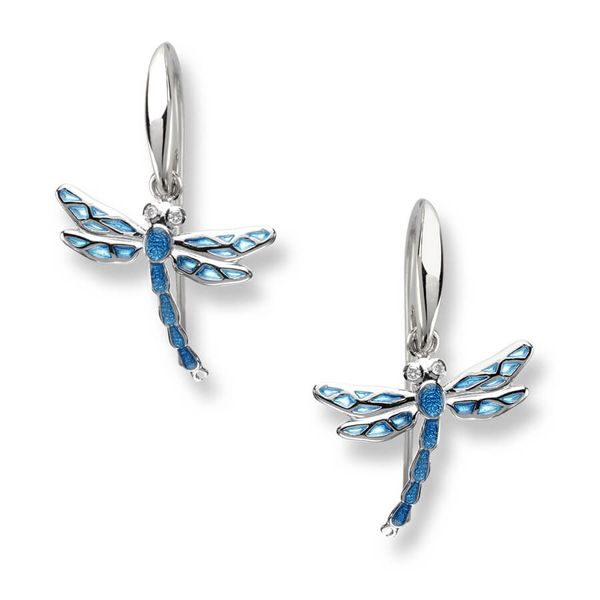 Sterling Silver and Enamel Dragonfly Earrings Dickinson Jewelers Dunkirk, MD