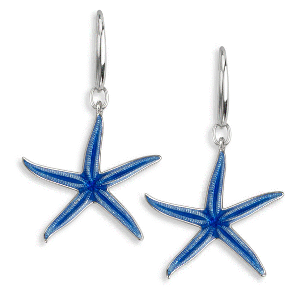 Sterling Silver and Enamel Sea Star Earrings Dickinson Jewelers Dunkirk, MD
