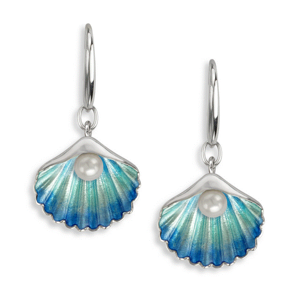 Sterling Silver And Enamel Shell Earrings Dickinson Jewelers Dunkirk, MD