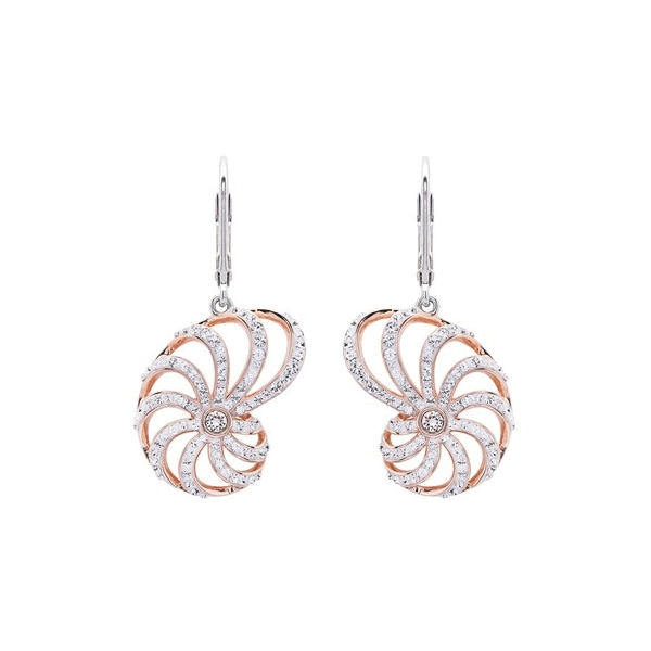 Swarovski® Crystals Nautilus Shell Earrings Dickinson Jewelers Dunkirk, MD