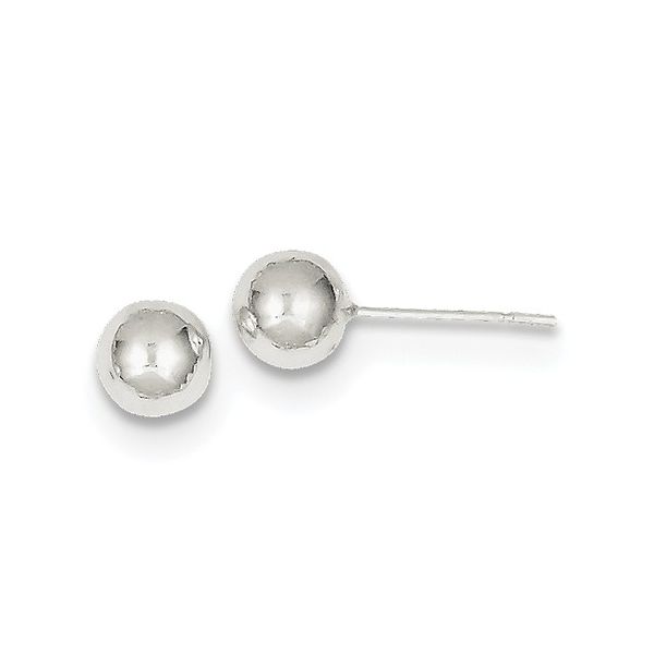 Sterling Silver Polished 7mm Ball Post Earrings Dickinson Jewelers Dunkirk, MD