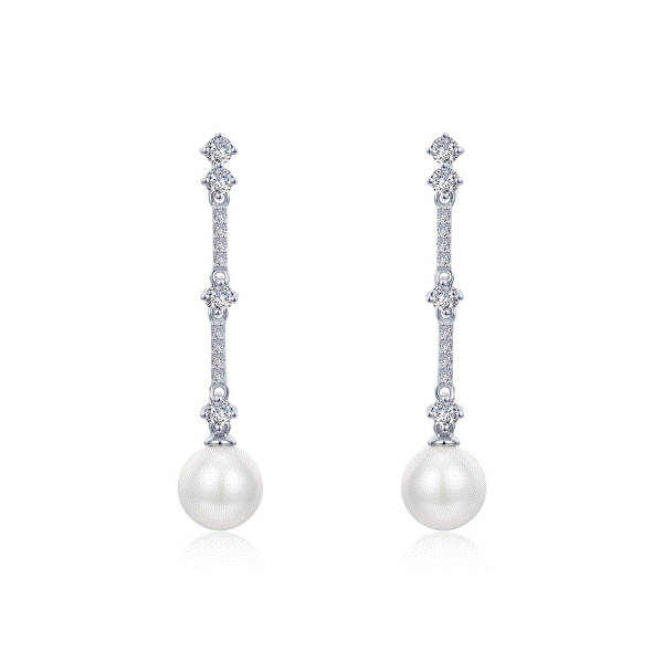 Lassaire Simulated Diamond And Pearl Earrings Dickinson Jewelers Dunkirk, MD