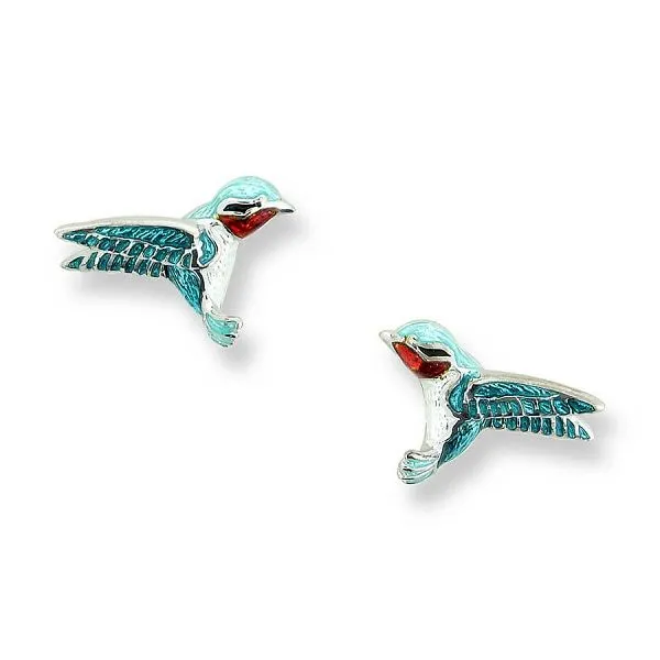 Sterling Silver and Enamel Hummingbird Earrings Dickinson Jewelers Dunkirk, MD