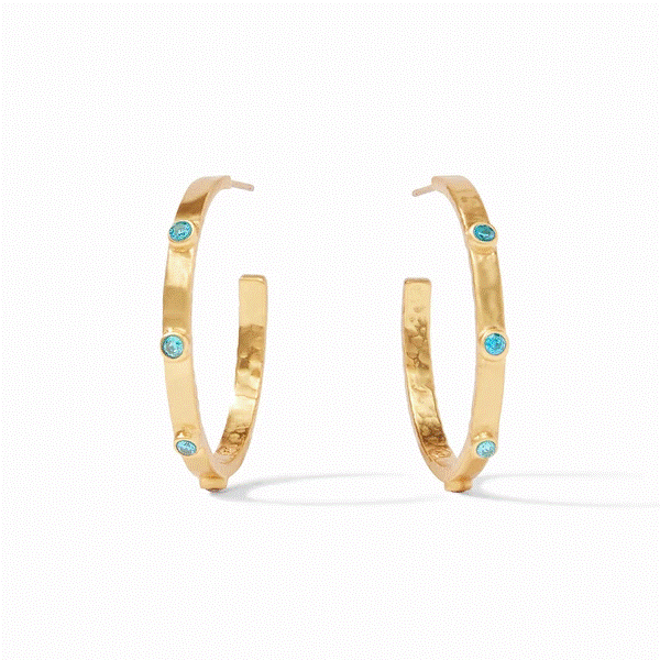 Crescent Stone Hoop Earrings Dickinson Jewelers Dunkirk, MD