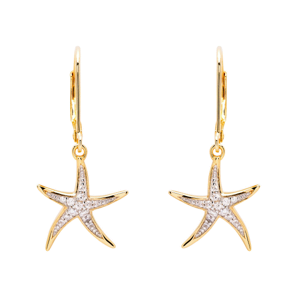 Sterling Silver and Vermeil Starfish Earrings Dickinson Jewelers Dunkirk, MD