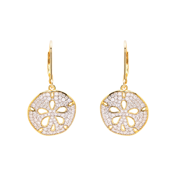 Sterling Silver and Vermeil Sand Dollar Earrings Dickinson Jewelers Dunkirk, MD