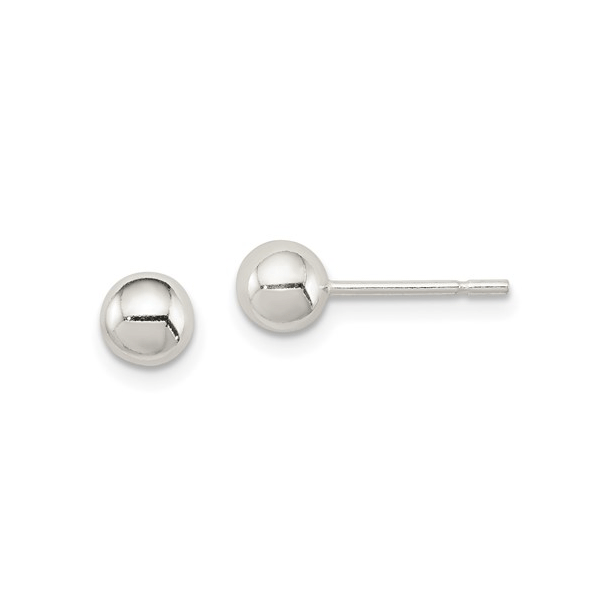 Sterling Silver Polished 5mm Ball Post Earrings Dickinson Jewelers Dunkirk, MD