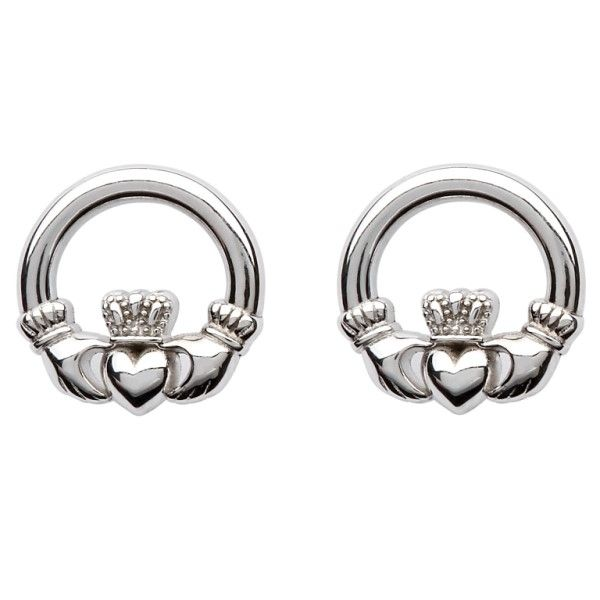 Sterling Silver Claddagh Stud Earrings Dickinson Jewelers Dunkirk, MD