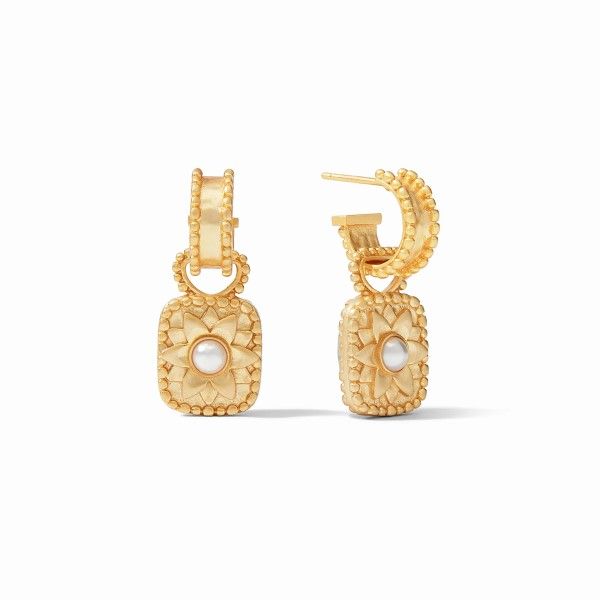 Marbella Hoop & Charm Earrings Image 2 Dickinson Jewelers Dunkirk, MD