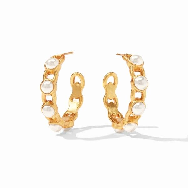 Palermo Pearl Hoop Earrings Dickinson Jewelers Dunkirk, MD