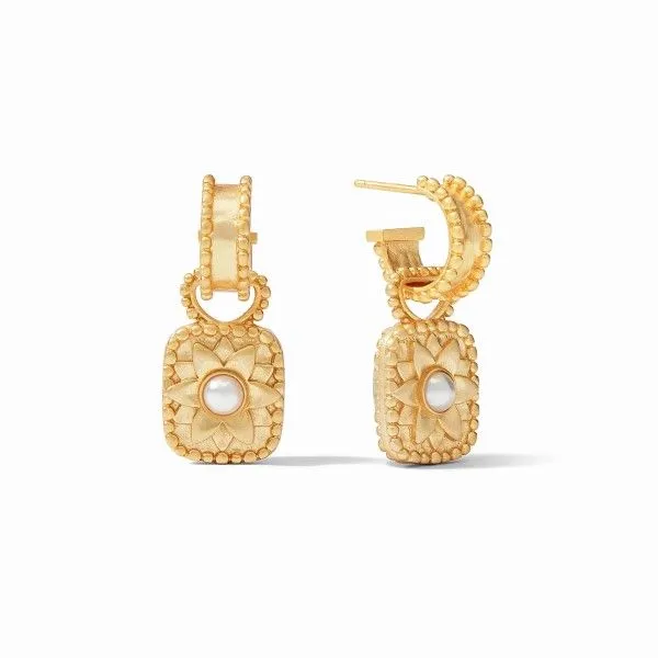 Marbella Hoop & Charm Earrings Image 2 Dickinson Jewelers Dunkirk, MD