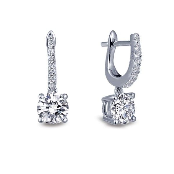 Lassaire Simulated Diamond Solitaire Dangle Earrings Dickinson Jewelers Dunkirk, MD