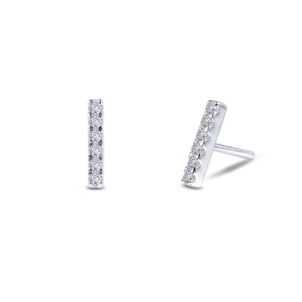Lassaire Simulated Diamond Bar Earrings Dickinson Jewelers Dunkirk, MD