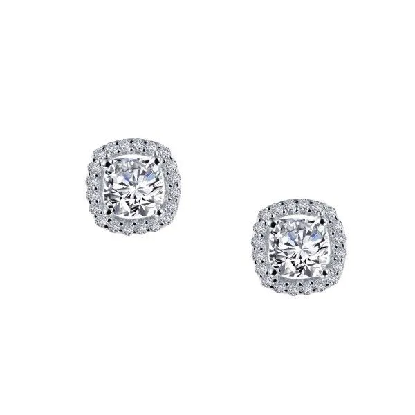 Lassaire Simulated Diamond Halo Stud Earrings Dickinson Jewelers Dunkirk, MD