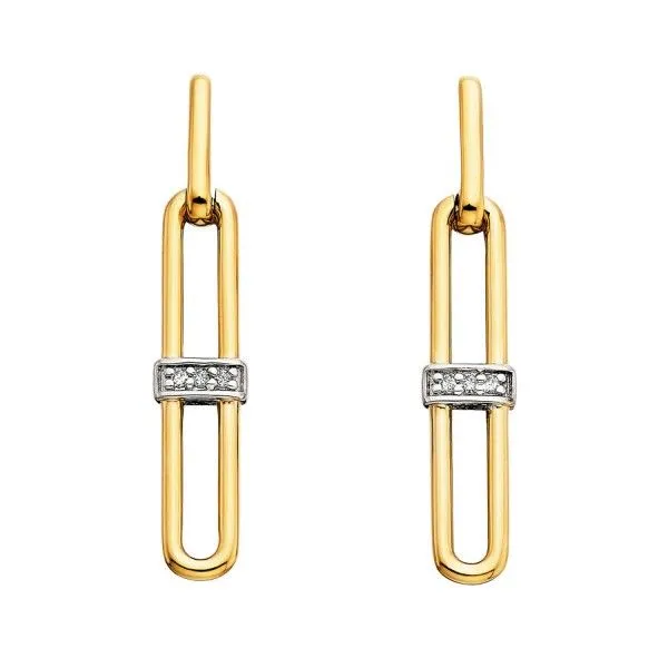 Gold Plated Paperclip Earrings Dickinson Jewelers Dunkirk, MD