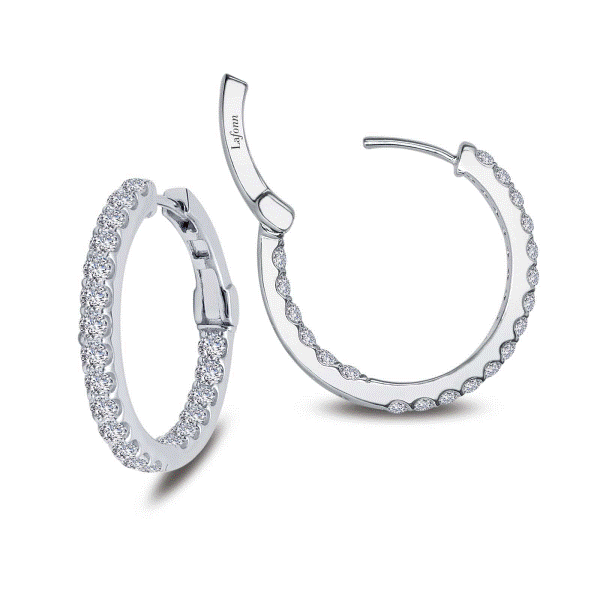Lassaire Simulated Diamond Inside Out Hoop Earrings Dickinson Jewelers Dunkirk, MD