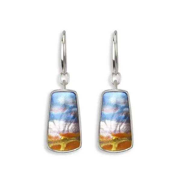 Sterling Silver and Enamel Sunset Aurora Earrings Dickinson Jewelers Dunkirk, MD
